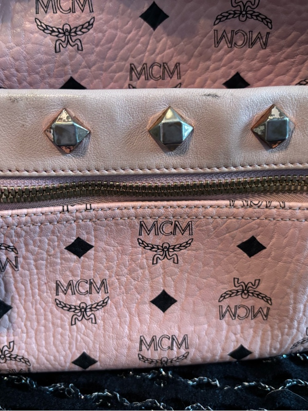 Authentic MCM Dual Stark Backpack in Soft Pink Visetos - Picture 5 of 15